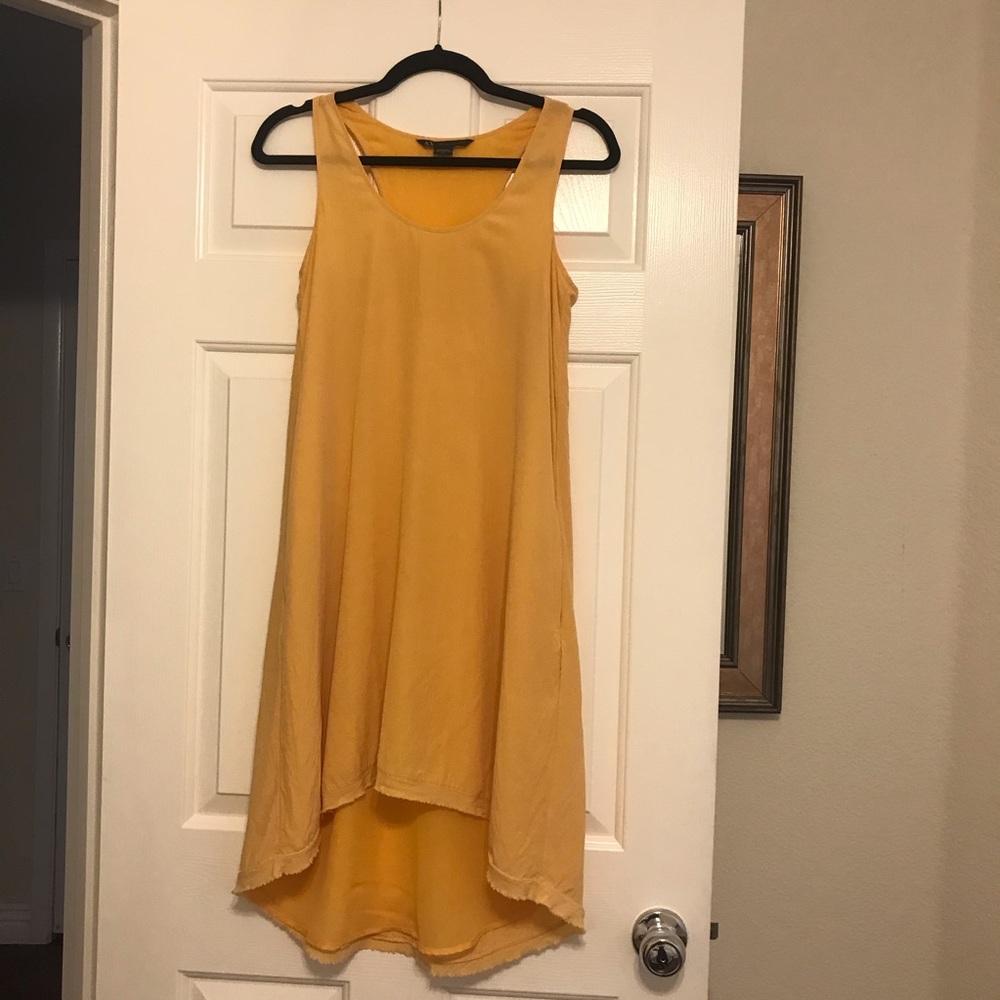 Armani Exchange high low yellow dress